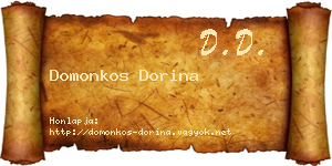 Domonkos Dorina névjegykártya