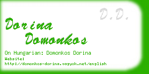 dorina domonkos business card